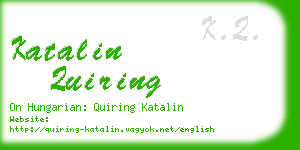katalin quiring business card